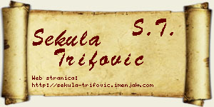 Sekula Trifović vizit kartica